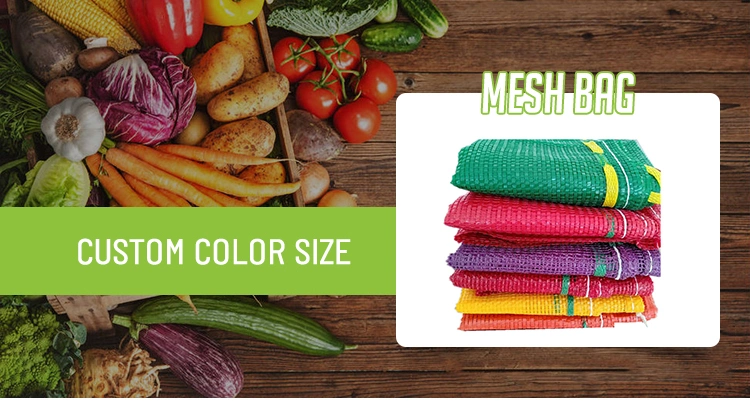 Onion Potato Tomato Vegetable/Fruit/Firewood/Seafood Packaging Plastic Packing Raschel Mesh Bag for Agriculture