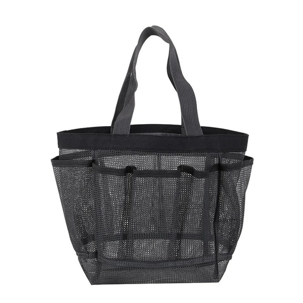 Mesh Beach Bag Toy Tote Bag Grocery Storage Net Bag Oversized with Pockets Bl20626