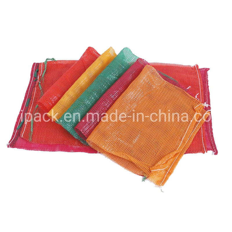 China Factory UV Treated Drawsting 10kg 25kg 30kg 50kg Firewood Vegetable Onion Potato Fruit Firewood Packaging PP Tubular Net Mesh Bag