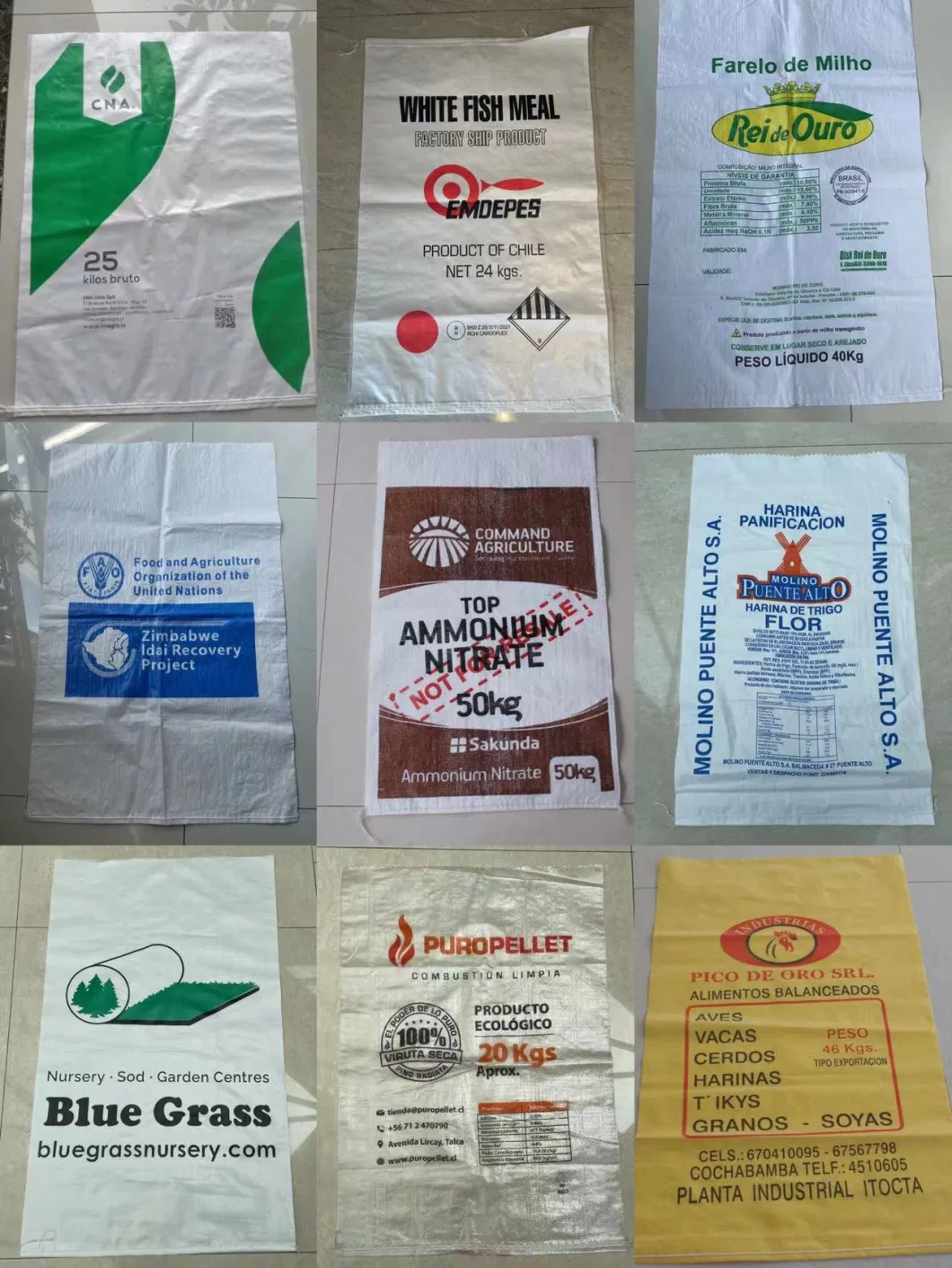 Manufacturer Polypropylene Bag Plastic PP Woven Raffia Bags 25kg 50kg PP Bag PP Reusable Waterproof Liner PP Bag for Sugar Salt Agricultural Cement Sand