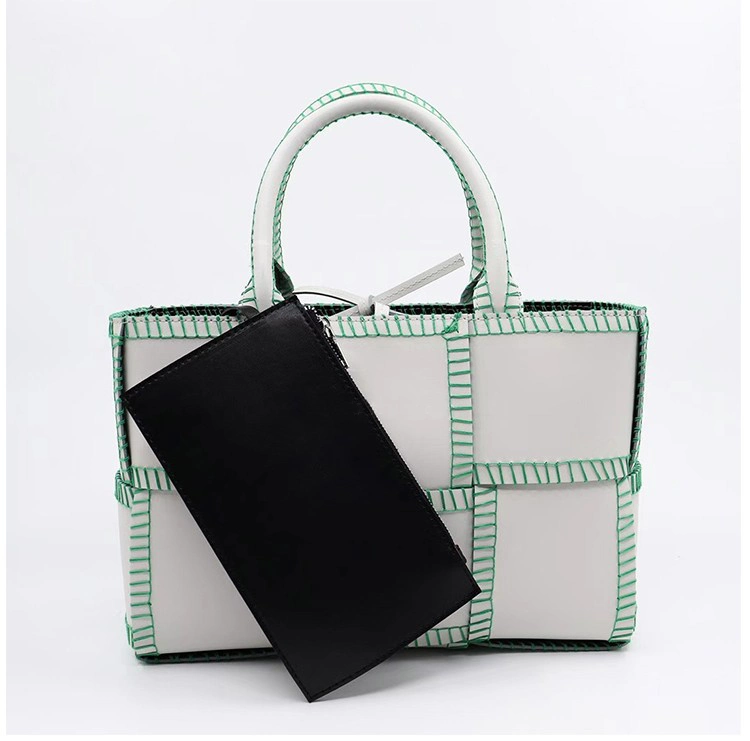 Emg6810 with a Wallet Beach Woven Bags New Green Shopping Customizable Wholesale Black Luxury Quilted Custom Large Customized Leather Fashion Tote Bag