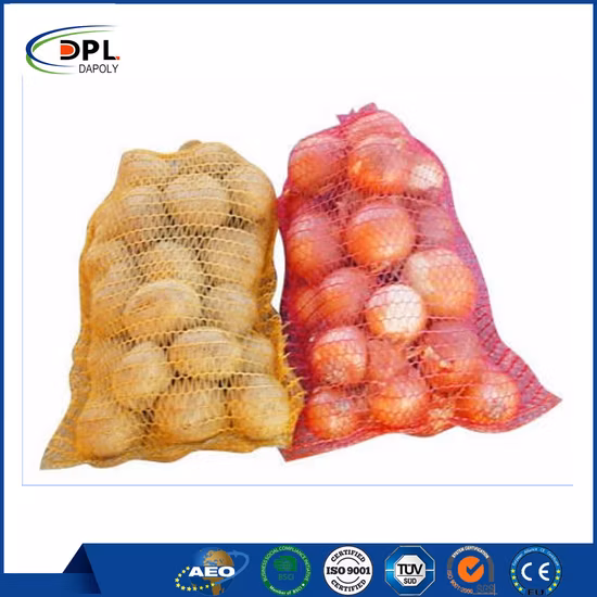High Quality Plastic 50kg Onion Potato Sacks Tubular PP Mesh Bag Onion Fruit Net Bags Hot for Sale