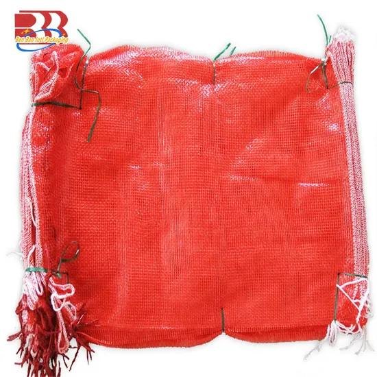 GRS SGS FDA Factory Wholesale Durable 50lb 50kg Leno Fruit Vegetable Plastic Packaging Drawstring Bean Onion Potato Orange Cabbage PP Woven Tubular Mesh Net Bag