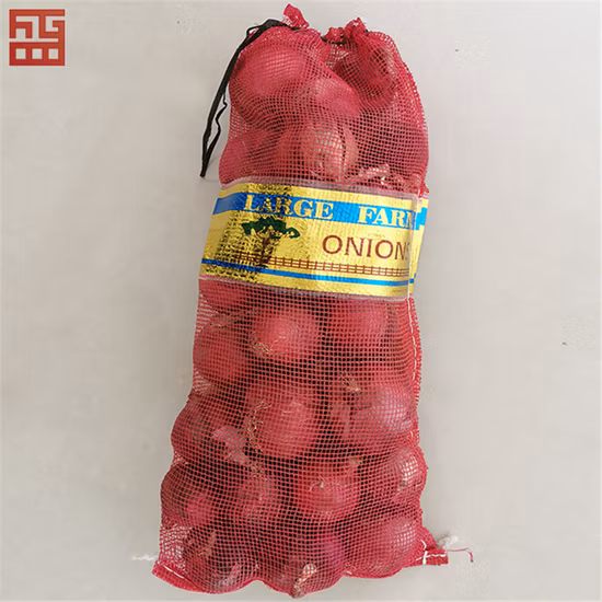Durable 20kg PP Tubular Leno Mesh Packaging Bag for Onion Potato