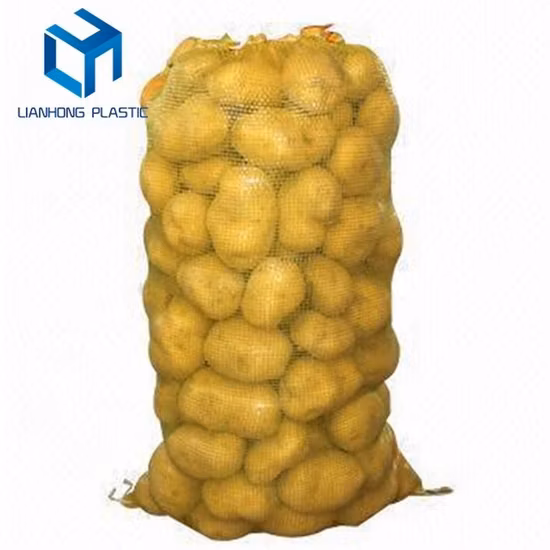 High Quality Exported PP Tubular Onion Potato Draw String Mesh Bag