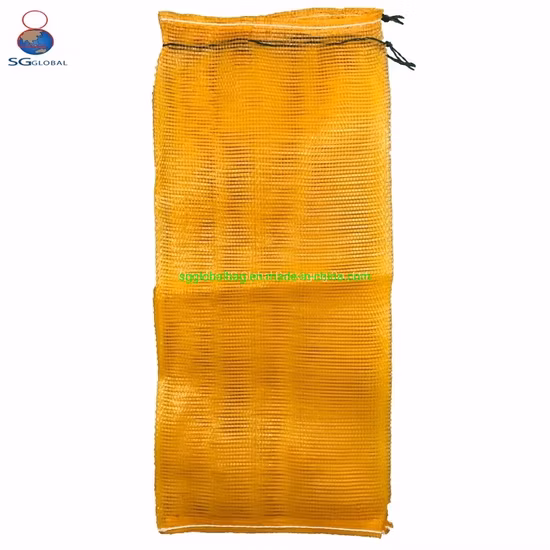 China Factory Wholesale Durable Onion Potato Tomato Cabbage Vegetable Fruit Firewood Seafood Packaging Plastic Packing Drawstring PP Tubular Leno Net Mesh Bag
